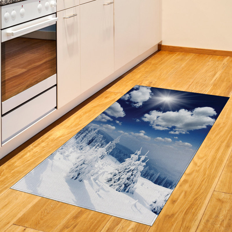 Tapis décoratif blanc à haute densité en fibres longues, Rectangle 2 pi 7 po x 5 pi