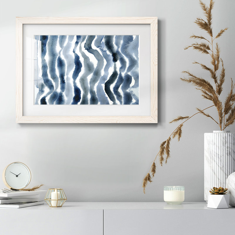 " True Blue Wave II ", White, 18" H x 26" W x 1.5" D
