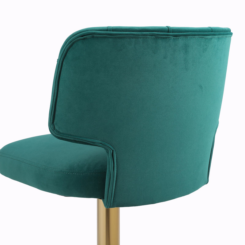 Tabouret pivotant à hauteur réglable Jervaris, Émeraude