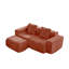 Canapé modulaire Red Velvet - Canapé en L avec repose-pieds, sans assemblage requis