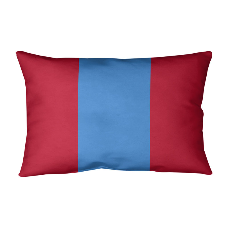 Coussin intérieur/extérieur, Rouge / Bleu
