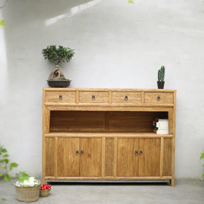 Armoire console en bois d'orme massif