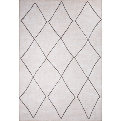 Tapis beige à motif tissé Soul