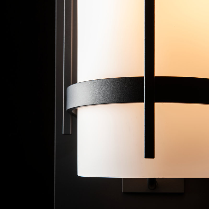 Banded Outdoor Flush Mount, Coastal Black, 20.8" H x 7.8" W x 6.5" D