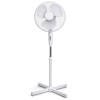 16" Pedestal Fan with Oscillation, Adjustable Height