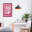 «Glam Cowgirl» sur giclée rose encadrée, design par Lettré et doublé-1601603436-1601603439