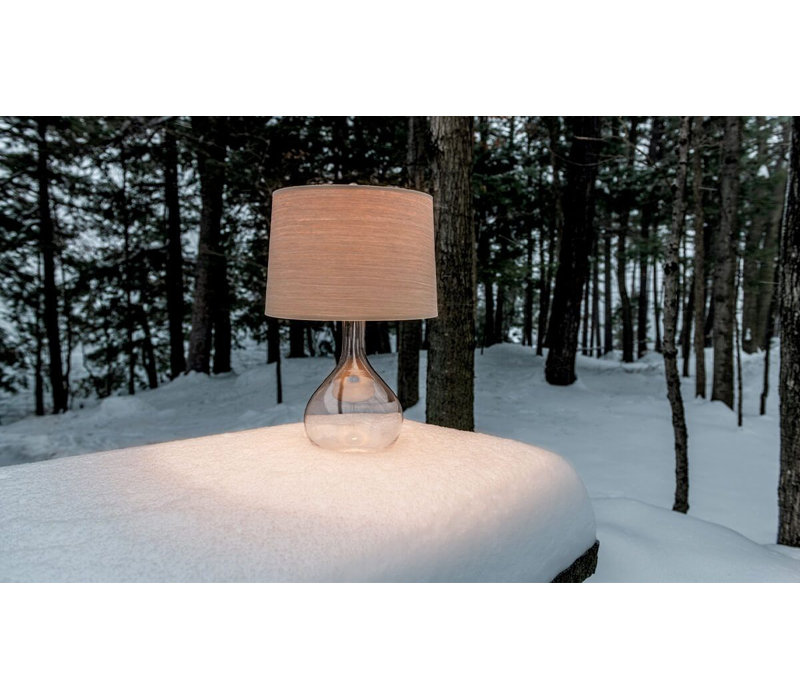 Warren Glass Lamp, 21.5" H x 7.75" W x 7.75" D