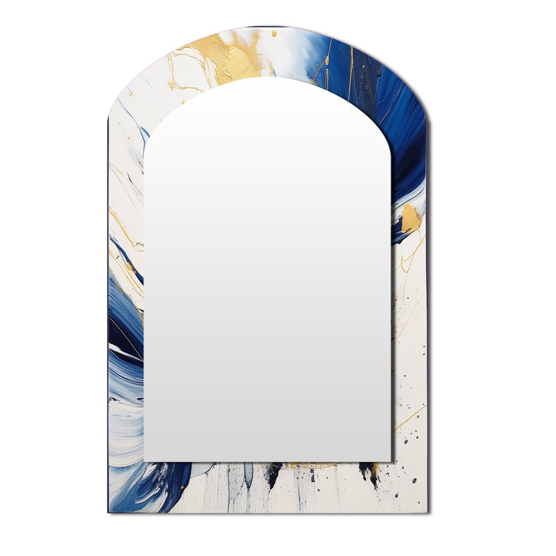 Kist - Abstract Metal Mirror, 43" x 33"