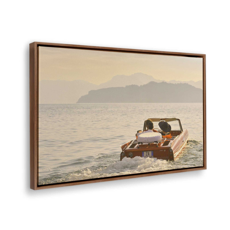 «Dolce Drift», reproduction sur toile, 24 po x 36 po, Cadre flottant en noyer