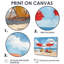 Décoration murale rouge et bleue italienne sur la plage - plage-1288412820-1288412813