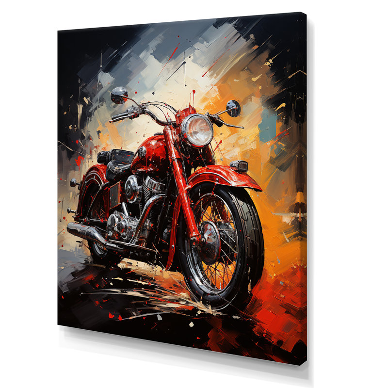 Crimson Thunder Red Dirt Bike I, Toile tendue, H 32 po x l 16 po x P 1 po