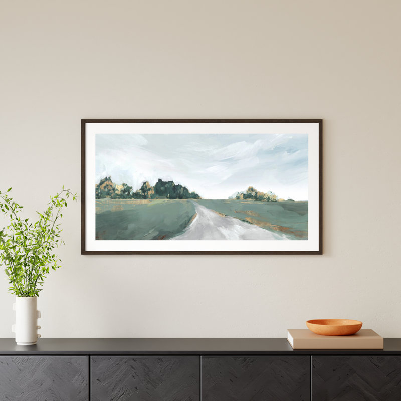 Field Of Dreams by Isabelle Z, Walnut Wood Framed Paper, 25.5" H x 45.5" W x 0.75" D