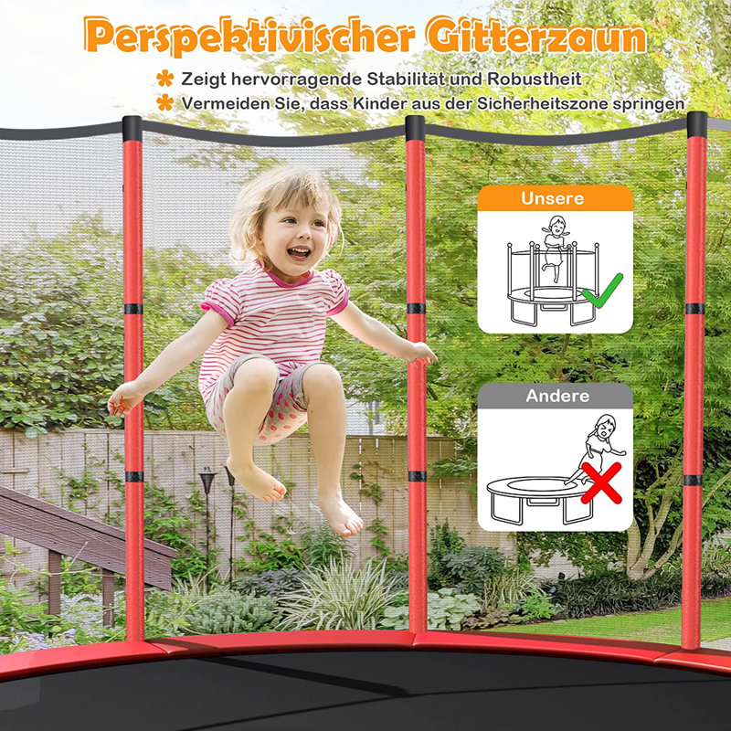 Jennie 5' Trampoline with Safety Enclosure