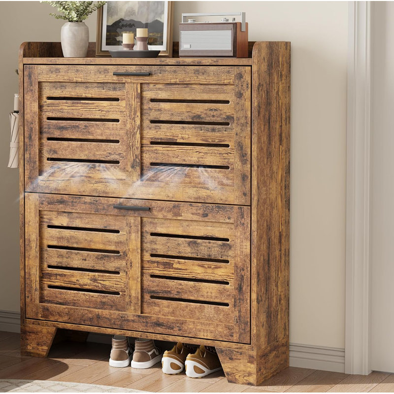 16 Pair Flip Down Shoe Storage