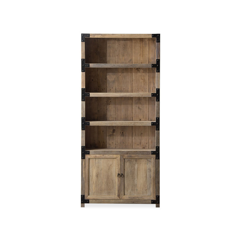 Modern Burlywood Solid Wood China Cabinet