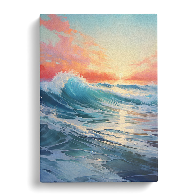 Seascape Contemporary Art - Wrapped Canvas, 76cm H x 50cm W x 3cm D