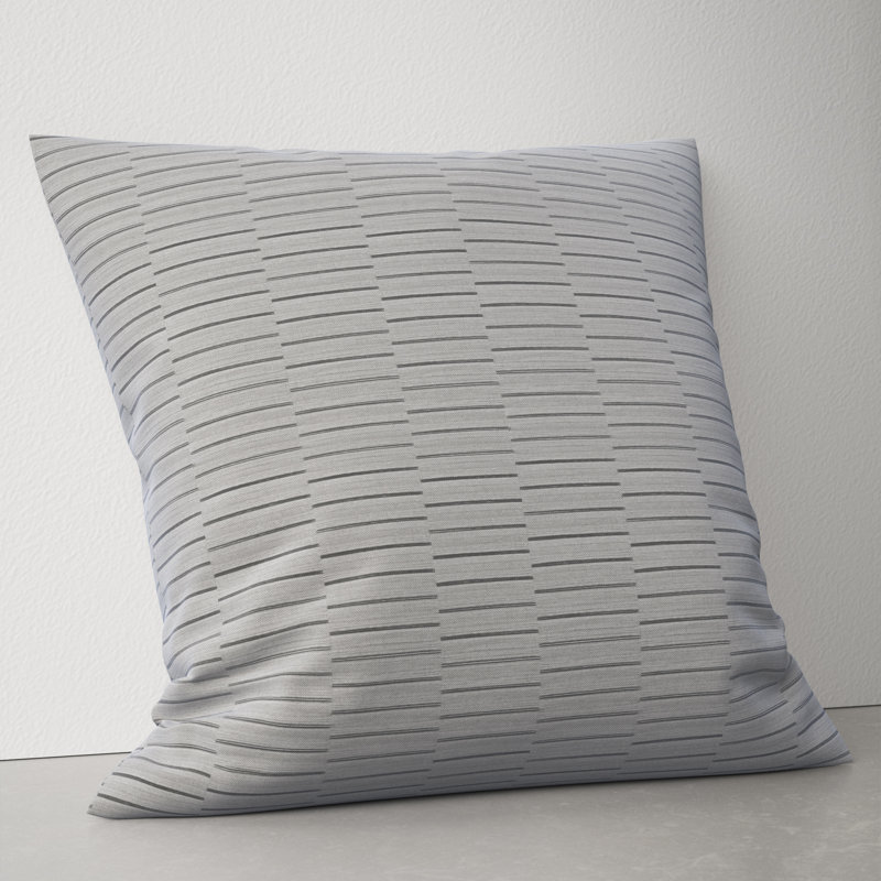Retha Indoor/Outdoor Throw Pillow, Light Gray, 16" H x 16" W x 4" D