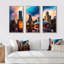 Chicago City Architecture II - 3 pièces sur toile-1777079545-1777079547
