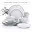 Waterside 12pc Platinum Rim Porcelain Dinner Set