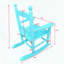 Chaise berçante pour enfants en bois franc massif avec dossier à lattes-89633690