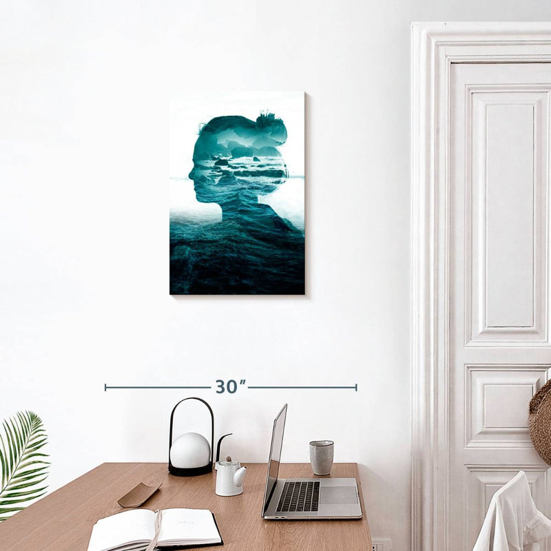 Leisha, la mer à l'intérieur, H 24 po x l 16 po