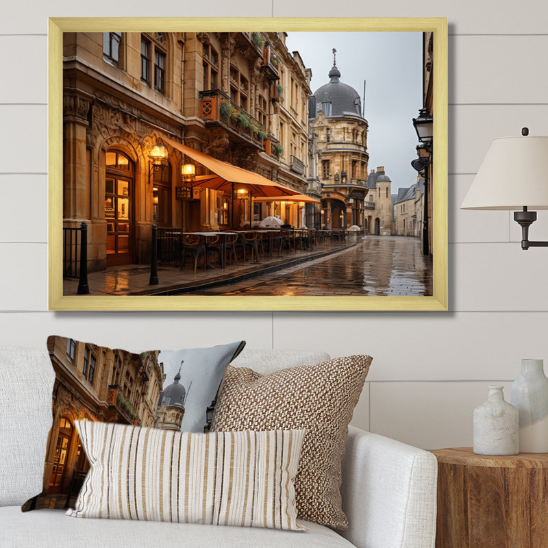 Marlyn France Dijon Architecture - reproduction, H 30 po x l 40 po x P 1,5 po, Cadre doré simple