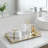 Decozen Rectangular Mirrored Tray with Rose Gold Wire Frame – Elegant Christmas Gift for Home Decor