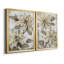 Poinsettia Study I - Ensemble de 2 peintures sur toile encadrées-96792312-96792313