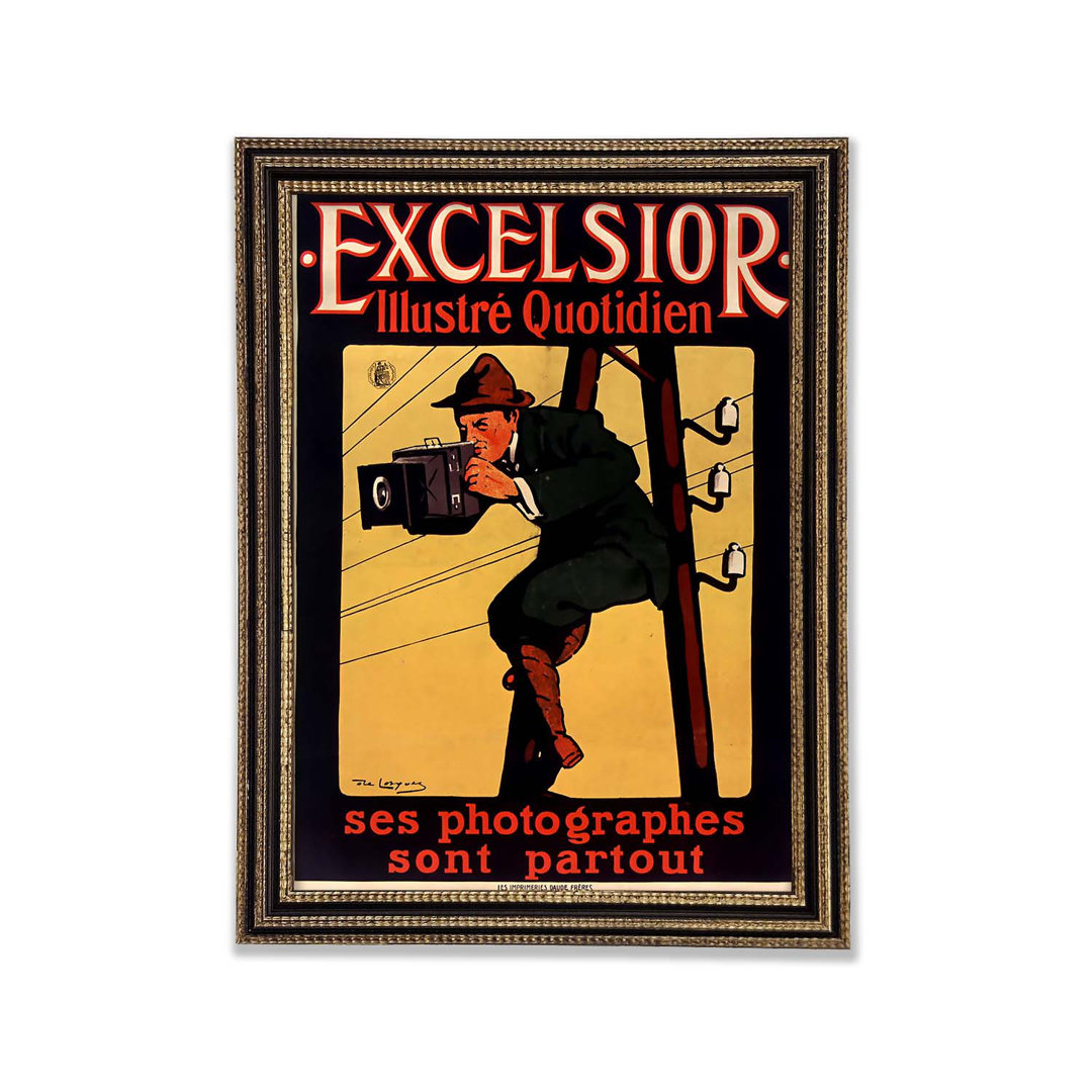 Gerahmtes Leinwandbild Excelsior Affiche