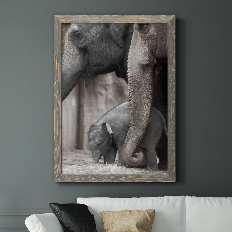 Family Moment - Photographie de cadre photo sur toile, H 44 po x l 31 po x P 1 po, Encadré gris