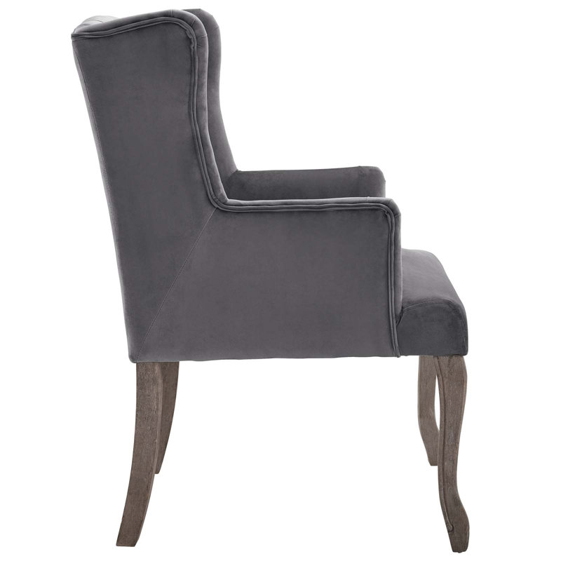Realm 28.5'' Wide Tufted, Grey Velvet