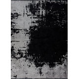 Rapture Black Gray Abstract Luxury Area Rug