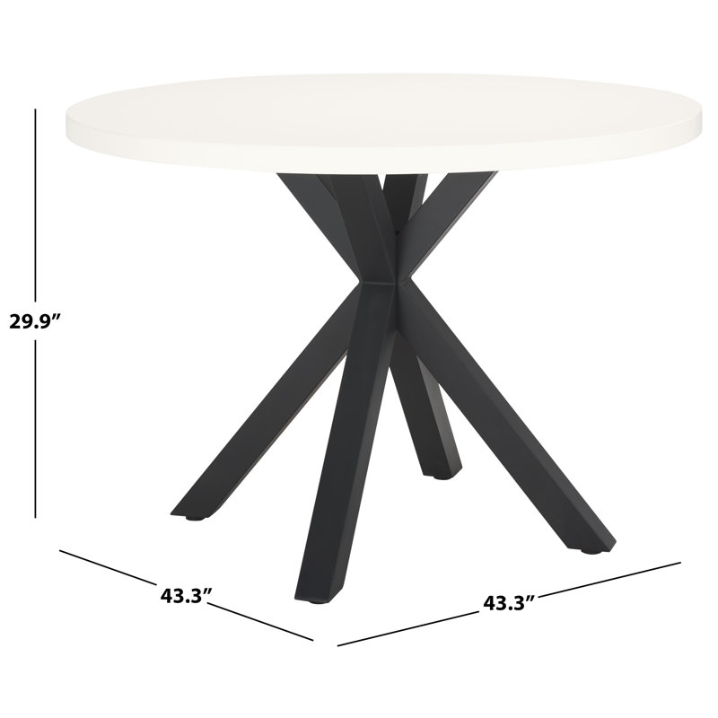 Ensemble bistro 3 pièces Saxon, Beige, Blanc/Noir