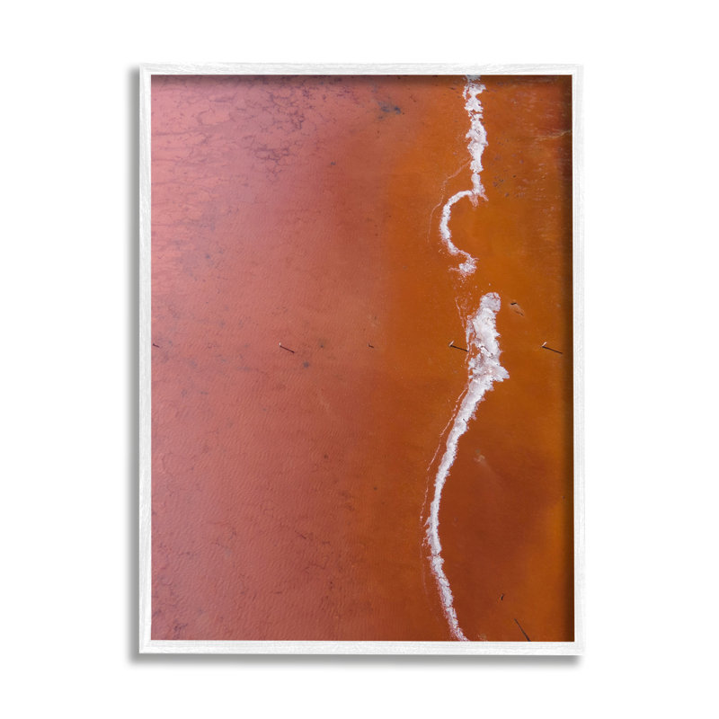Soleil, paysage brûlé, orange foncé, photographie aérienne du désert, estampe numérique, art texturé par Birch & Ink