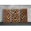 Reproduction d'art géométrique en bois sculpté sur toile, 3 pièces d'art mural rustique - décor de ferme à motif tribal - faux signe de texture en bois, reproduction de peinture-1980795115-1980795118