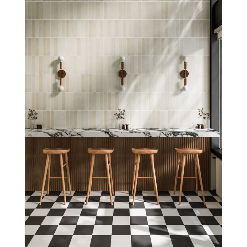 Carreau de céramique noire pour mur et plancher 9 po x 9 po Rothko