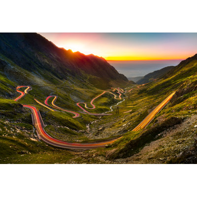 Traffic Trails by MIHAI ANDRITOIU - Wrapped Canvas Print