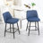 Counter Height Swivel Bar Stools Set Of 2, 360° Swivel Upholstered Barstools With Back And Metal Legs-1957275486