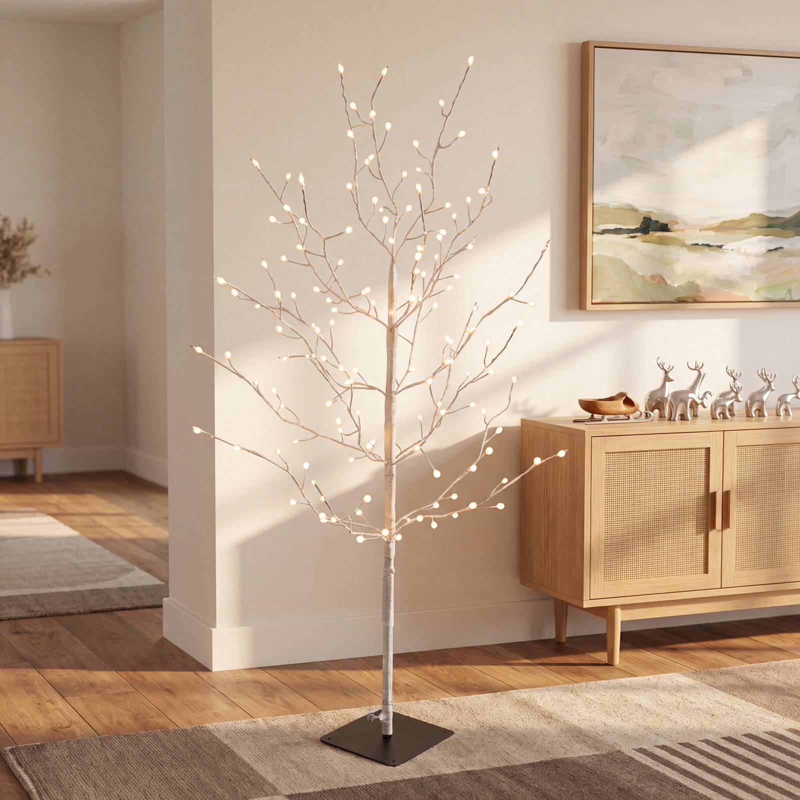 4' Pre-Lit Tree with Micro LED Lights, 4' H