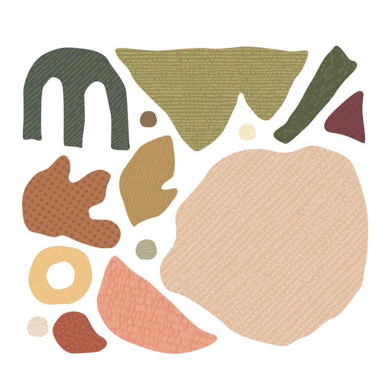 Abstract Non-Wall Damaging Accent, Brown