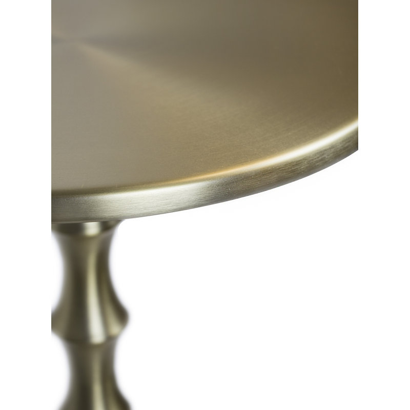 Sylva Iron Top End Table, Plated Gold
