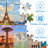 Multi-country jigsaw puzzle，1000pcs matte velvet surface