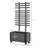 Jacquline Raised Garden Bed with Trellis and Metal Corners, 58" Freestanding Wooden Planter Box, Port-1876973191