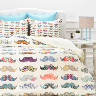 Ensemble de housse de couette Mustache Mania