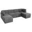 Canapé modulaire en velours côtelé de 131 po 131 po-1937241376