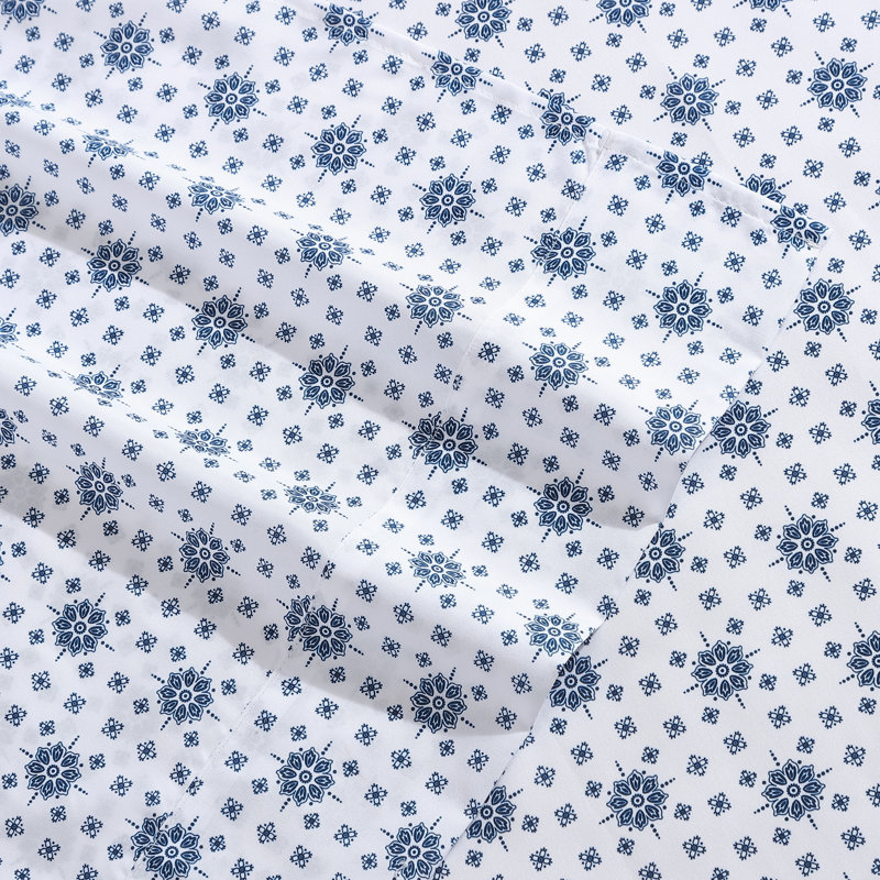 Prairieland Paisley Blue Twin Microfiber Sheet Set