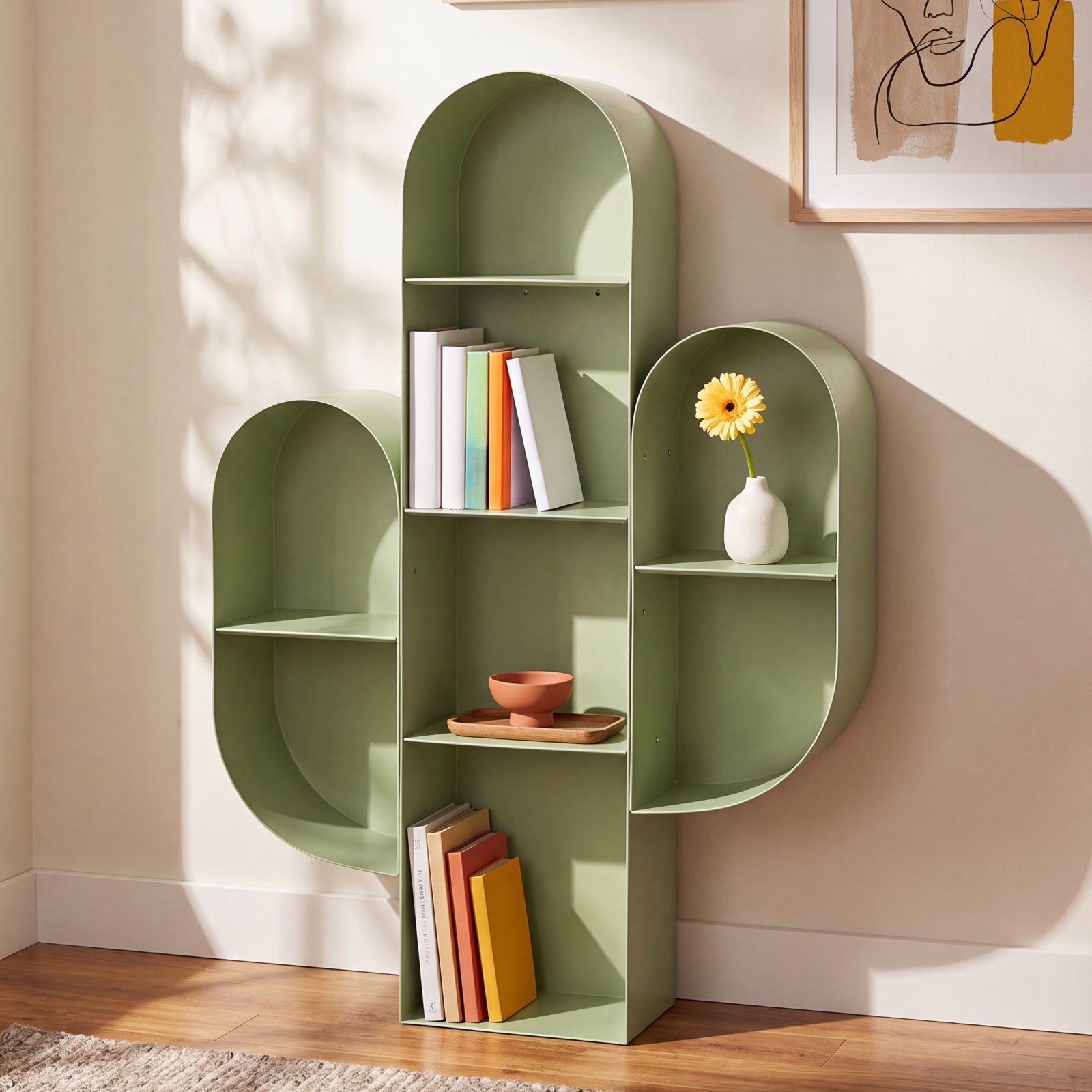 Cactus Chip-Resistant Tree Bookcase