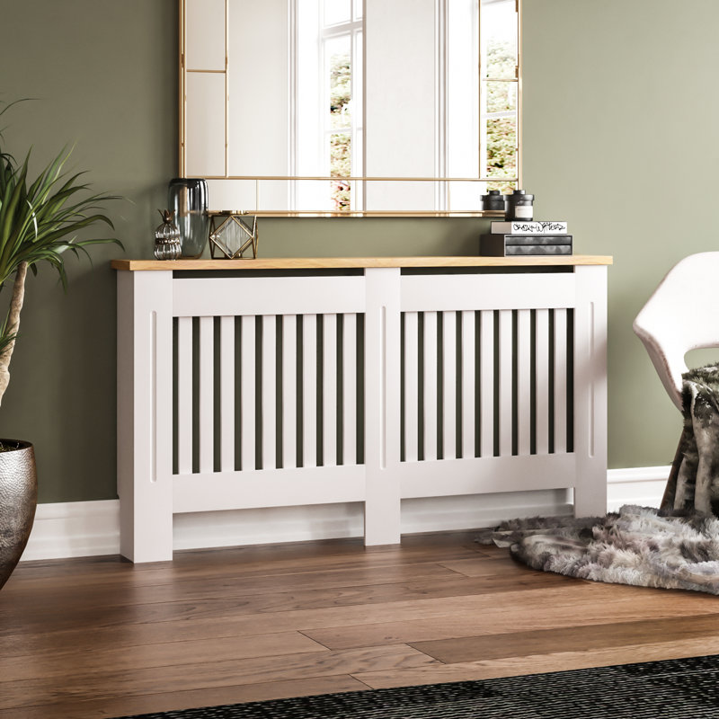 Beacsfield Radiator Cover, 83.3cm H x 152cm W x 19cm D, White