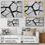 Noir et blanc apaisant, fissures - Collages abstraits, art mural-599473779-599473778
