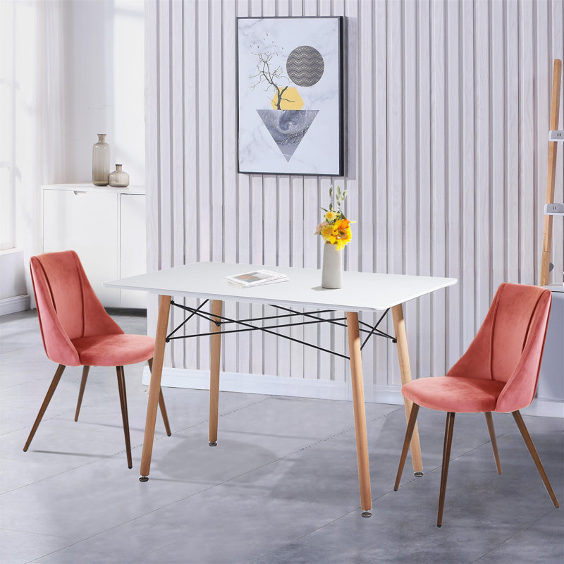 Ensemble repas 2 personnes Jaiona, Rosé / brun foncé